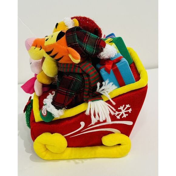 Disney Winnie the Pooh & Friends Dancing Sleigh Plush Holiday Christmas Musical - Picture 3 of 6